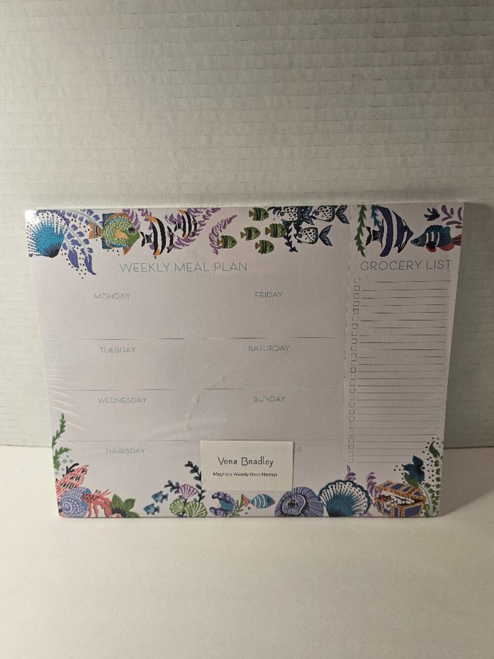 Vera Bradley Magnetic Weekly Meal Planner Antilles Treasure Desk Pad Stationery